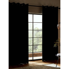 'Faux Silk Blackout' Curtains Two Panels - thumbnail 2
