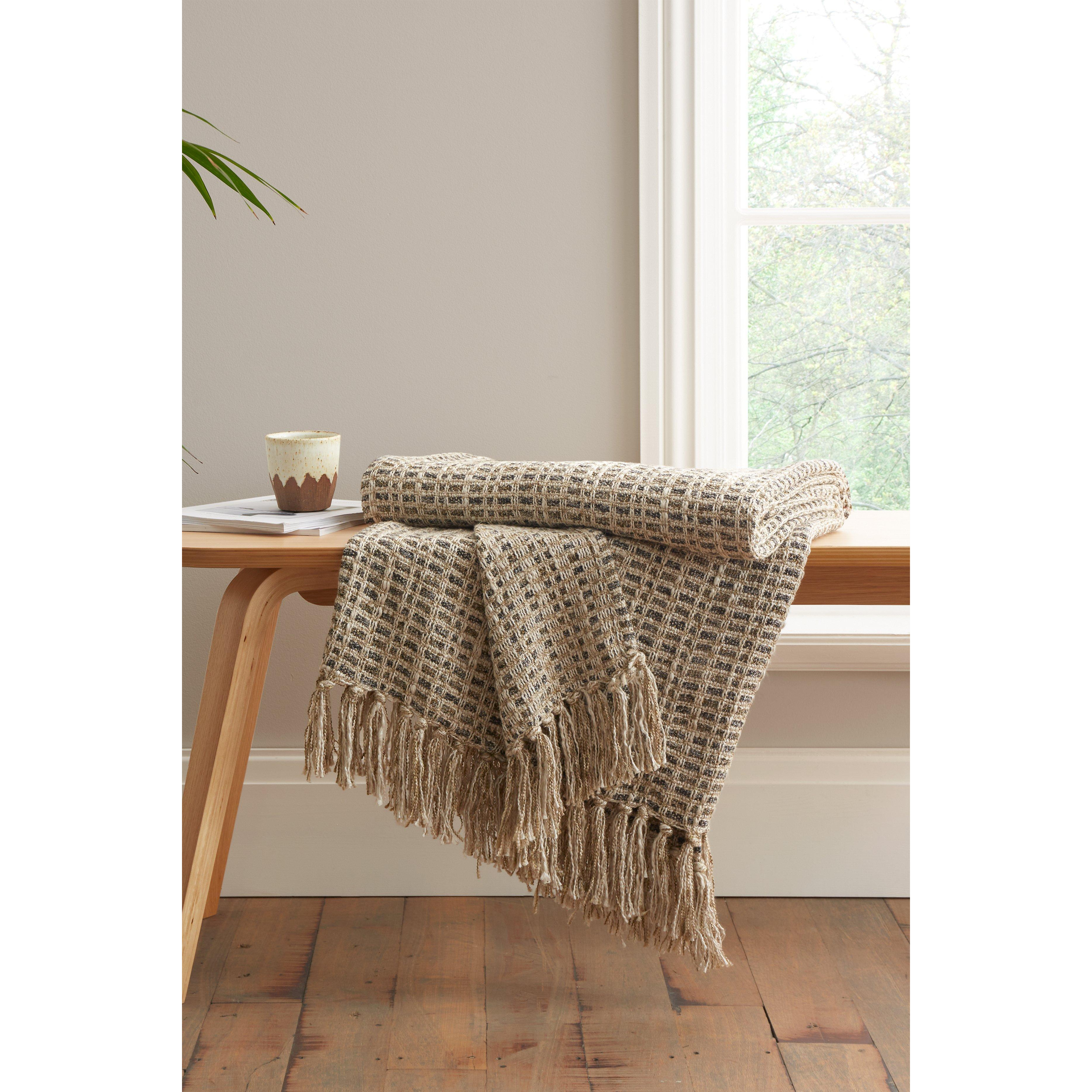 'Amble' Linen Blend Blanket Throw - image 1