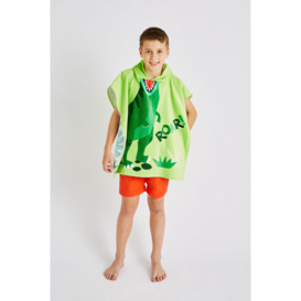 'Dinosaur' Hooded Towel Poncho