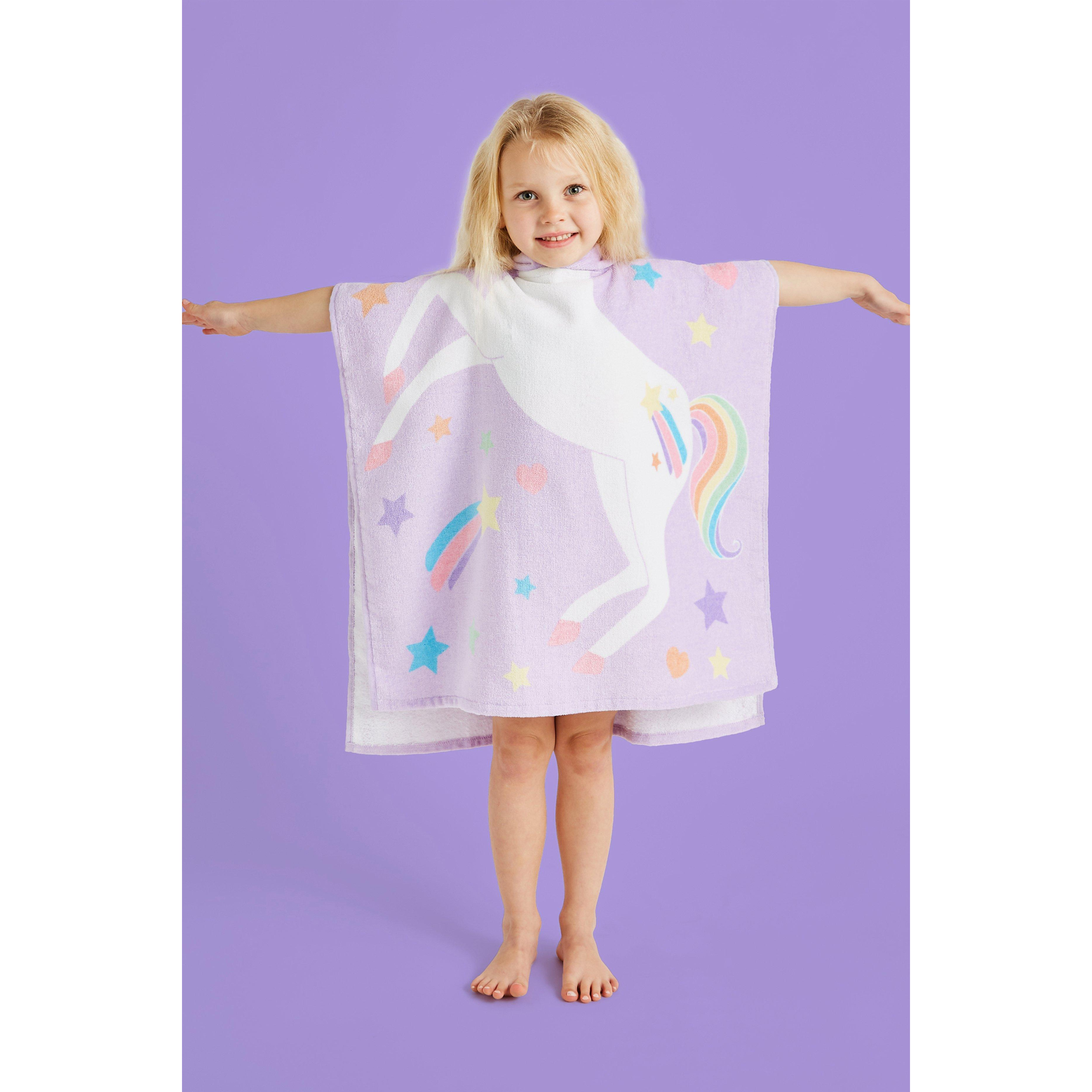 'Unicorn' Hooded Towel Poncho - image 1