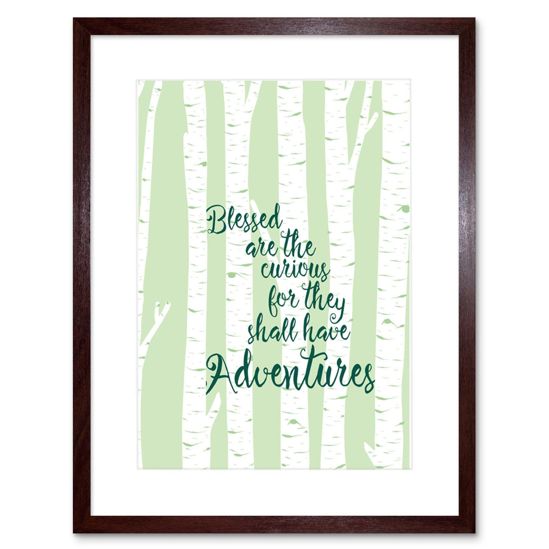 Blessed Curious Adventure Silver Birch Framed Wall Art Print - image 1