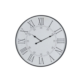Large Round Embossed Station Clock
