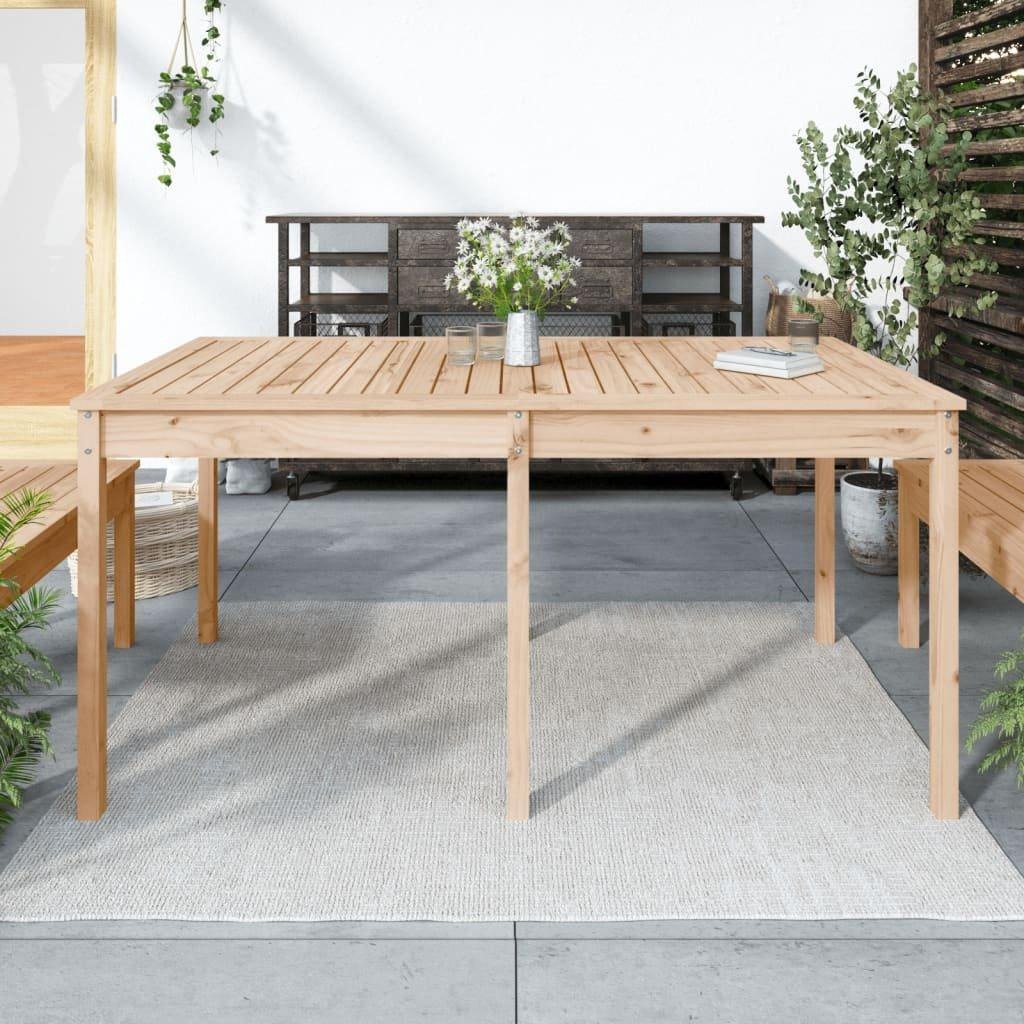 Garden Table 159.5x82.5x76 cm Solid Wood Pine - image 1
