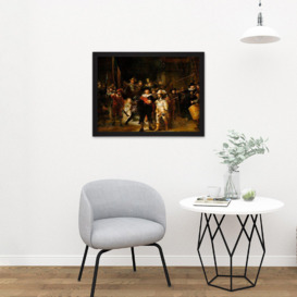 Rembrandt Night Watch Scene The Shooting Company Large Framed Wall Décor Art Print - thumbnail 2