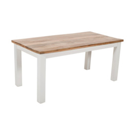 Curley Solid Mango Wood White Dining Table 170Cm - thumbnail 2