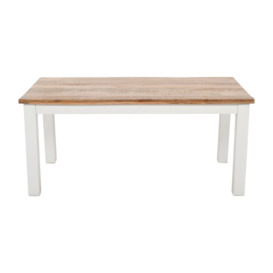 Curley Solid Mango Wood White Dining Table 170Cm - thumbnail 3