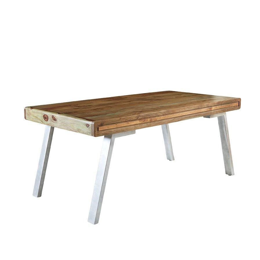 Daizha Wood & Metal Large Dining Table - image 1