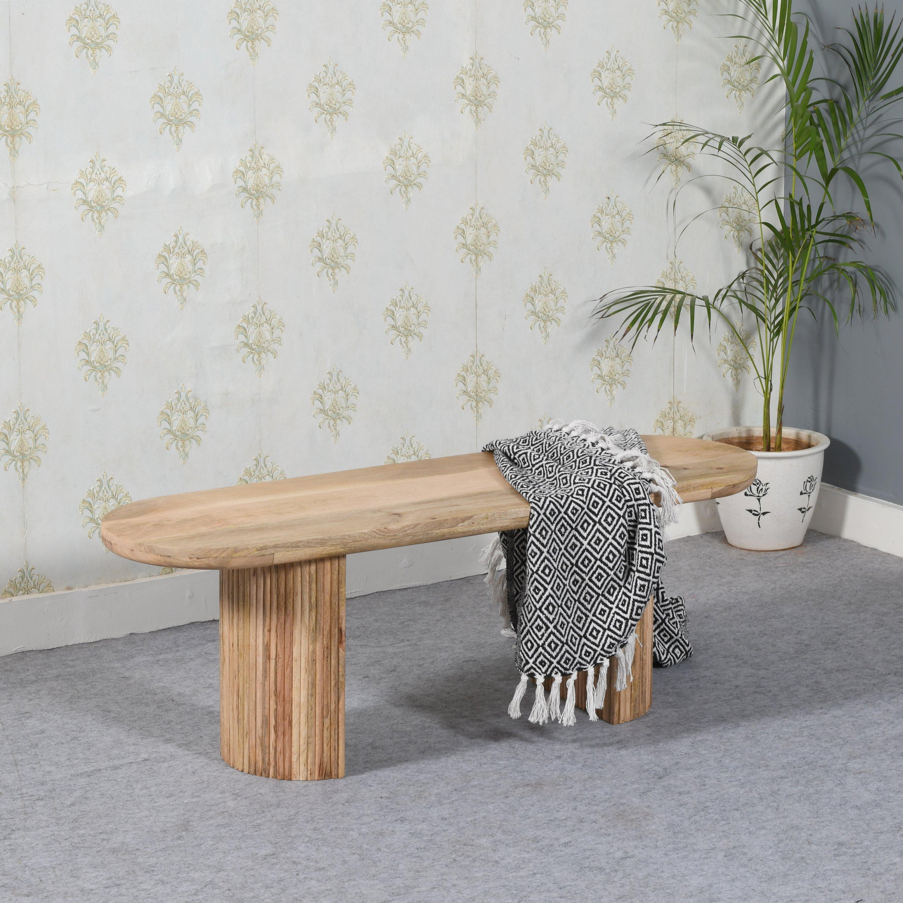 Royal Solid Mango Wooden Dining Bench - image 1