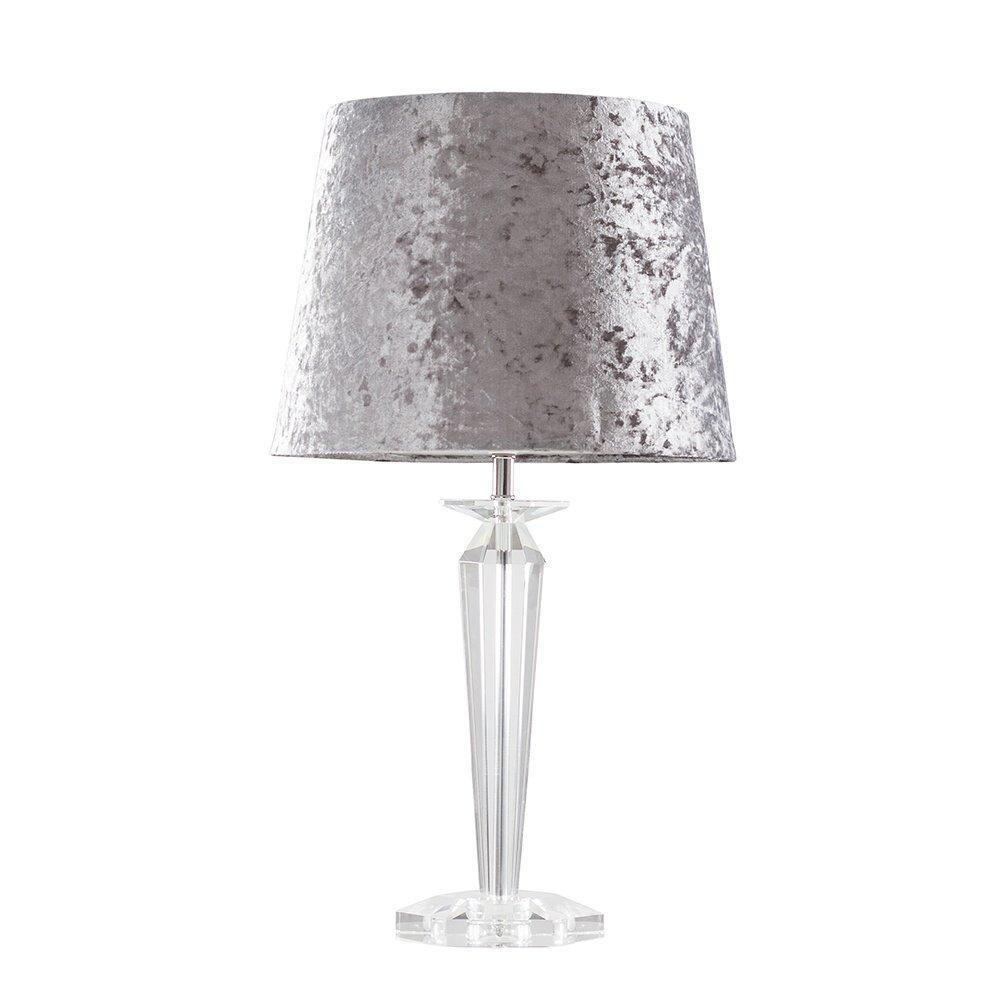Davenport Crystal Silver Table Lamp - image 1