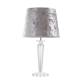 Davenport Crystal Silver Table Lamp - thumbnail 1