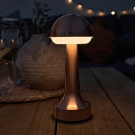 Pair of Troy Copper LED Touch Table Lamp - thumbnail 3