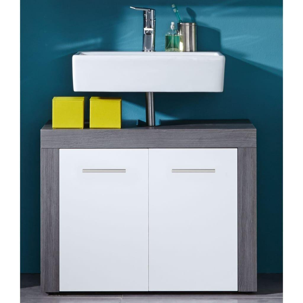 Trendteam Under Sink Cabinet Miami Smokey Silver and White - image 1