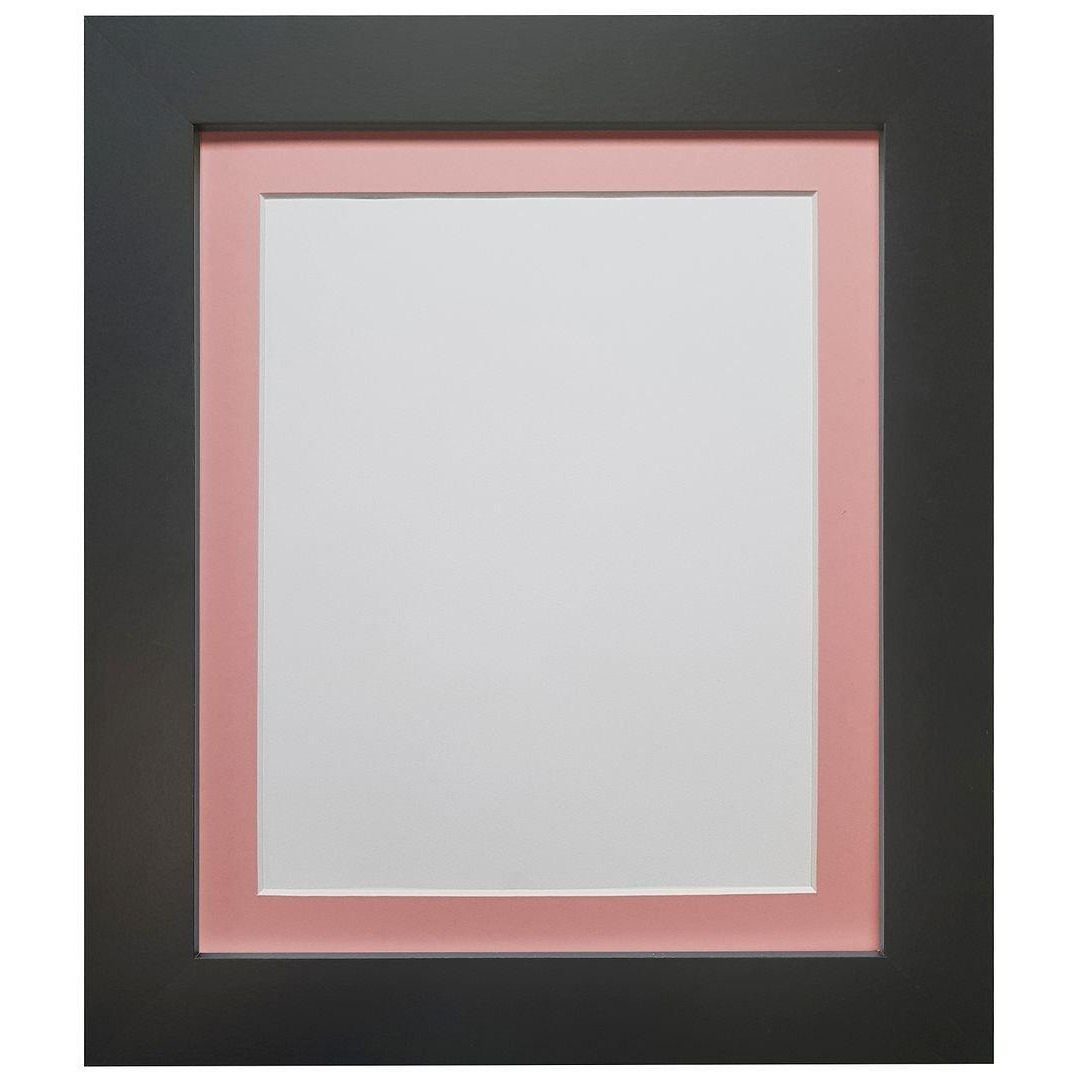 Metro Black Frame with Pink Mount for Image Size 4 x 3 Inch - image 1