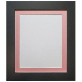 Metro Black Frame with Pink Mount for Image Size A4