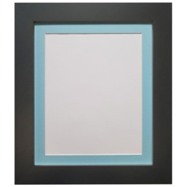 Metro Black Frame with Blue Mount A4 Image Size 9 x 6