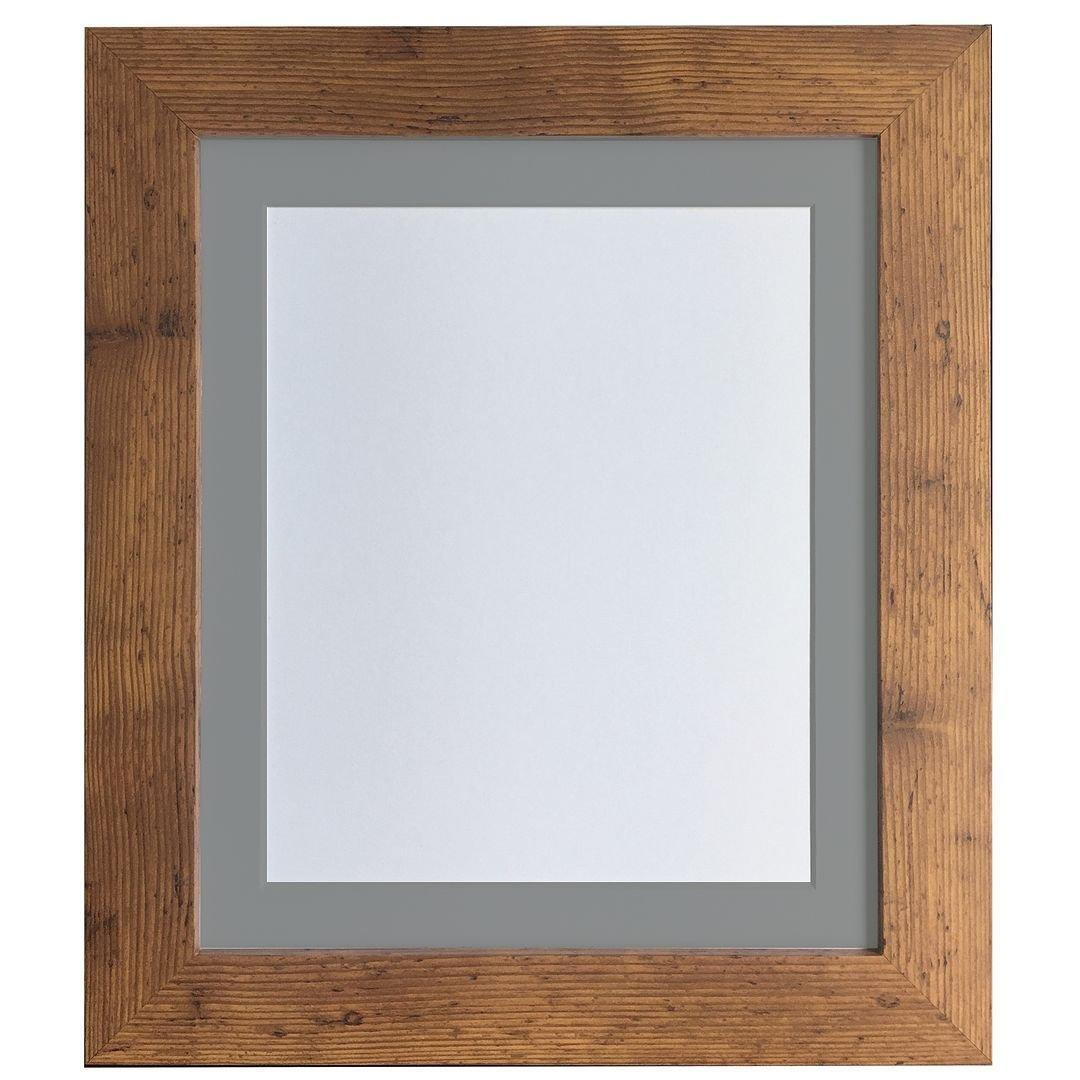 Metro Vintage Wood Frame with Dark Grey Mount for Image Size 6 x 4 Inch - image 1