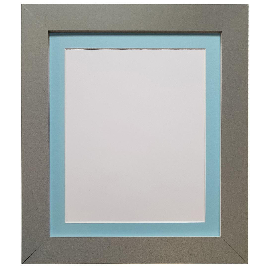 Metro Dark Grey Frame with Blue Mount 50 x 70CM Image Size 24 x 16 Inch - image 1