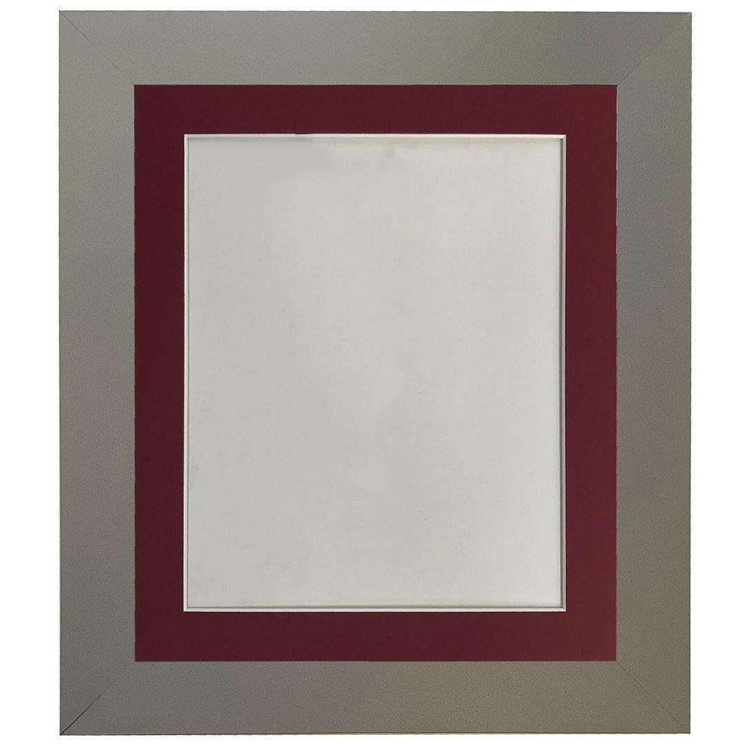 Metro Dark Grey Frame with Red Mount for Image Size 12 x 10 Inch - image 1