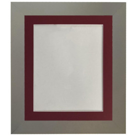 Metro Dark Grey Frame with Red Mount for Image Size 12 x 10 Inch - thumbnail 1