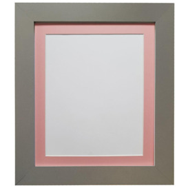 Metro Dark Grey Frame with Pink Mount for Image Size 6 x 4 Inch - thumbnail 1