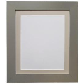 Metro Dark Grey Frame with Light Grey Mount for Image Size 14 x 11 Inch
