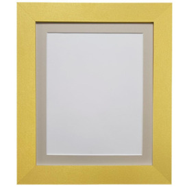 Metro Gold Frame with Light Grey Mount for Image Size 10 x 8 Inch