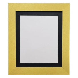 Metro Gold Frame with Black Mount for Image Size A5 - thumbnail 1