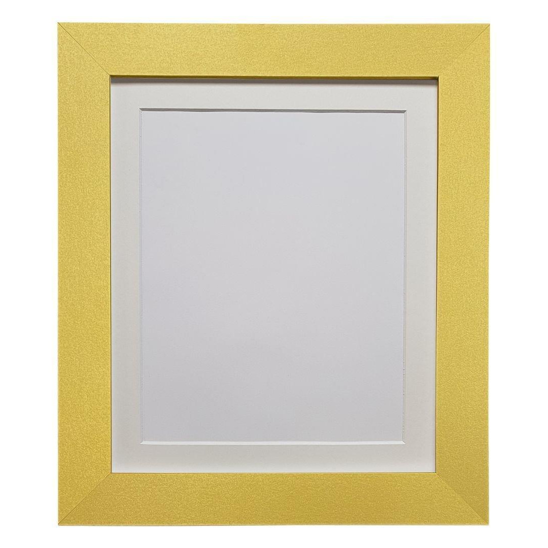 Metro Gold Frame with Ivory Mount for Image Size A5 - image 1