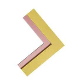 Metro Gold Frame with Pink Mount for Image Size 5 x 3.5 Inch - thumbnail 3