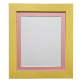 Metro Gold Frame with Pink Mount for Image Size 5 x 3.5 Inch - thumbnail 1