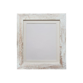 Metro Distressed White Frame with Ivory Mount for Image Size 45 x 30 CM - thumbnail 1