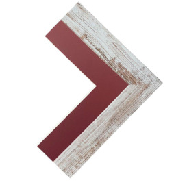 Metro Distressed White Frame with Red Mount for Image Size 8 x 6 Inch - thumbnail 3