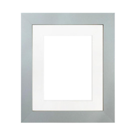 Metro Light Grey Frame with White Mount for Image Size 10 x 8 Inch