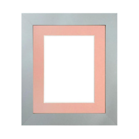 Metro Light Grey Frame with Pink Mount for Image Size 6 x 4 Inch