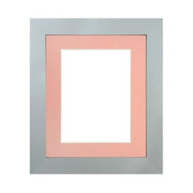 Metro Light Grey Frame with Pink Mount 30 x 40CM Image Size 12 x 10 Inch