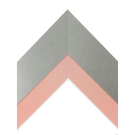 Metro Light Grey Frame with Pink Mount 40 x 50CM Image Size A3 - thumbnail 3