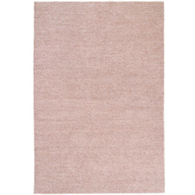 Blush Pink Luxury Wool Blend Plait Rug