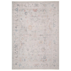 Beige Vintage Distressed Traditional Persian Style Area Rug - thumbnail 1