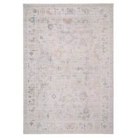 Beige Vintage Distressed Traditional Persian Style Area Rug - thumbnail 1