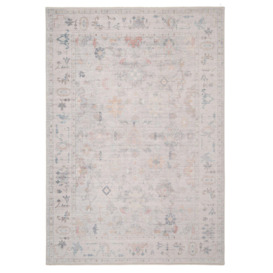Beige Vintage Distressed Traditional Persian Style Area Rug