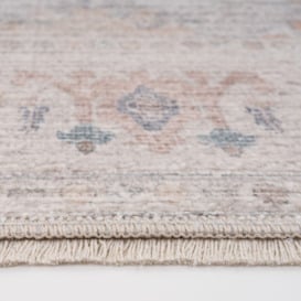 Beige Vintage Distressed Traditional Persian Style Area Rug - thumbnail 3
