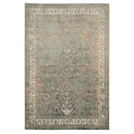 Green Beige Vintage Floral Persian Style Area Rug
