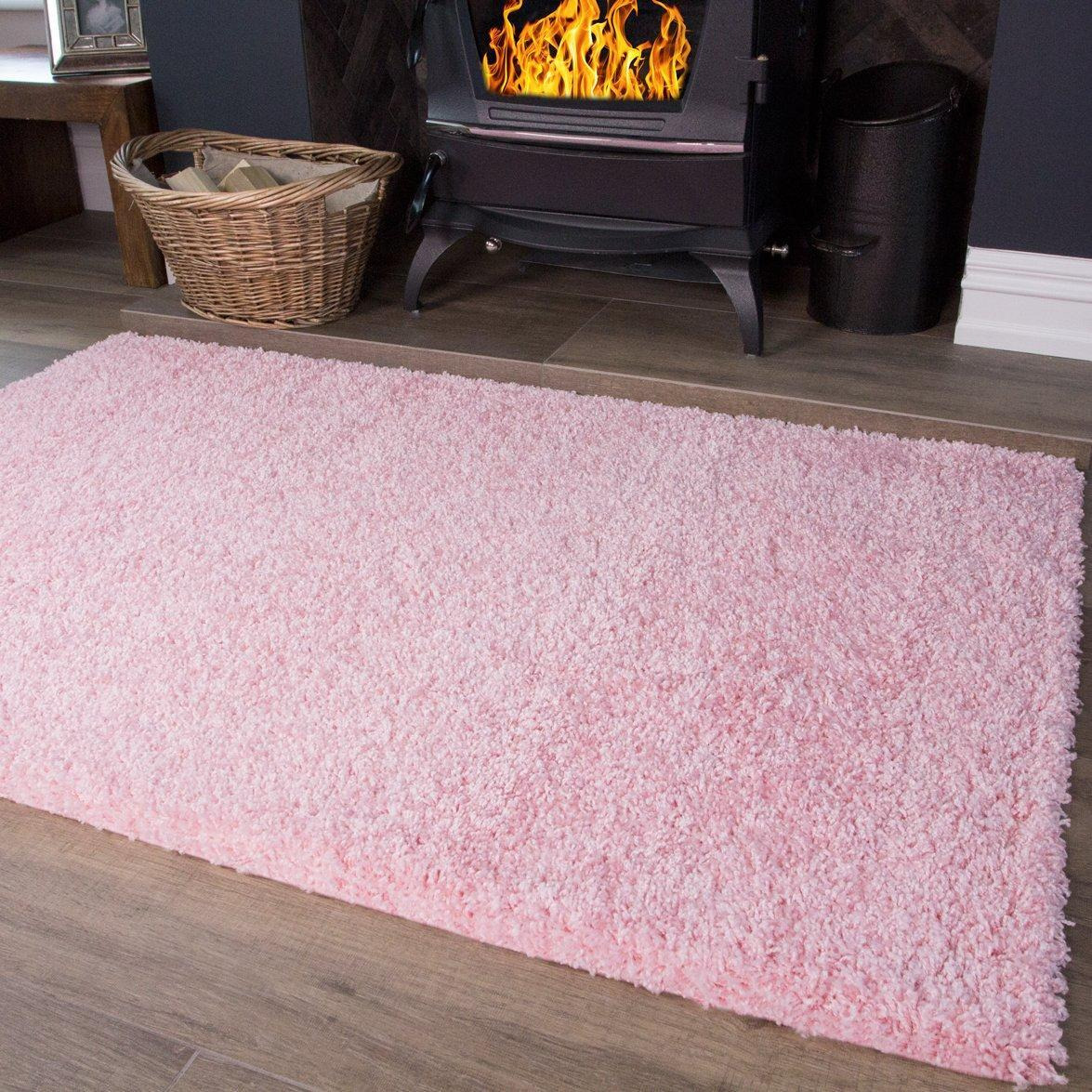 Baby Pink Soft Value Shaggy Living Area Rug - image 1