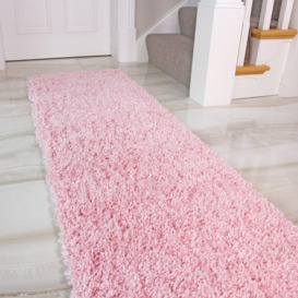 Baby Pink Soft Value Shaggy Living Area Rug - thumbnail 3