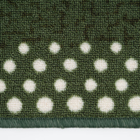 Green Polka Dot Bordered Non Slip Washable Utility Mat - thumbnail 2
