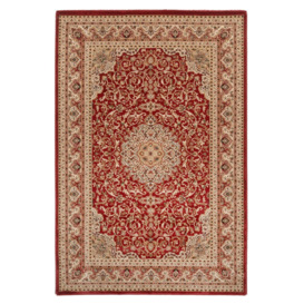 Gold and Red Traditional Cosy Fireside Rug
