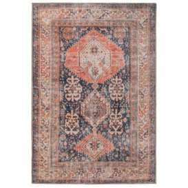 Beige Distressed Abstract Rugs Non Slip & Washable