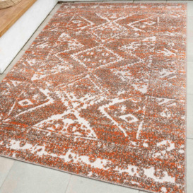 Distressed Terracotta Outdoor, Garden and Patio Area Rug - thumbnail 3