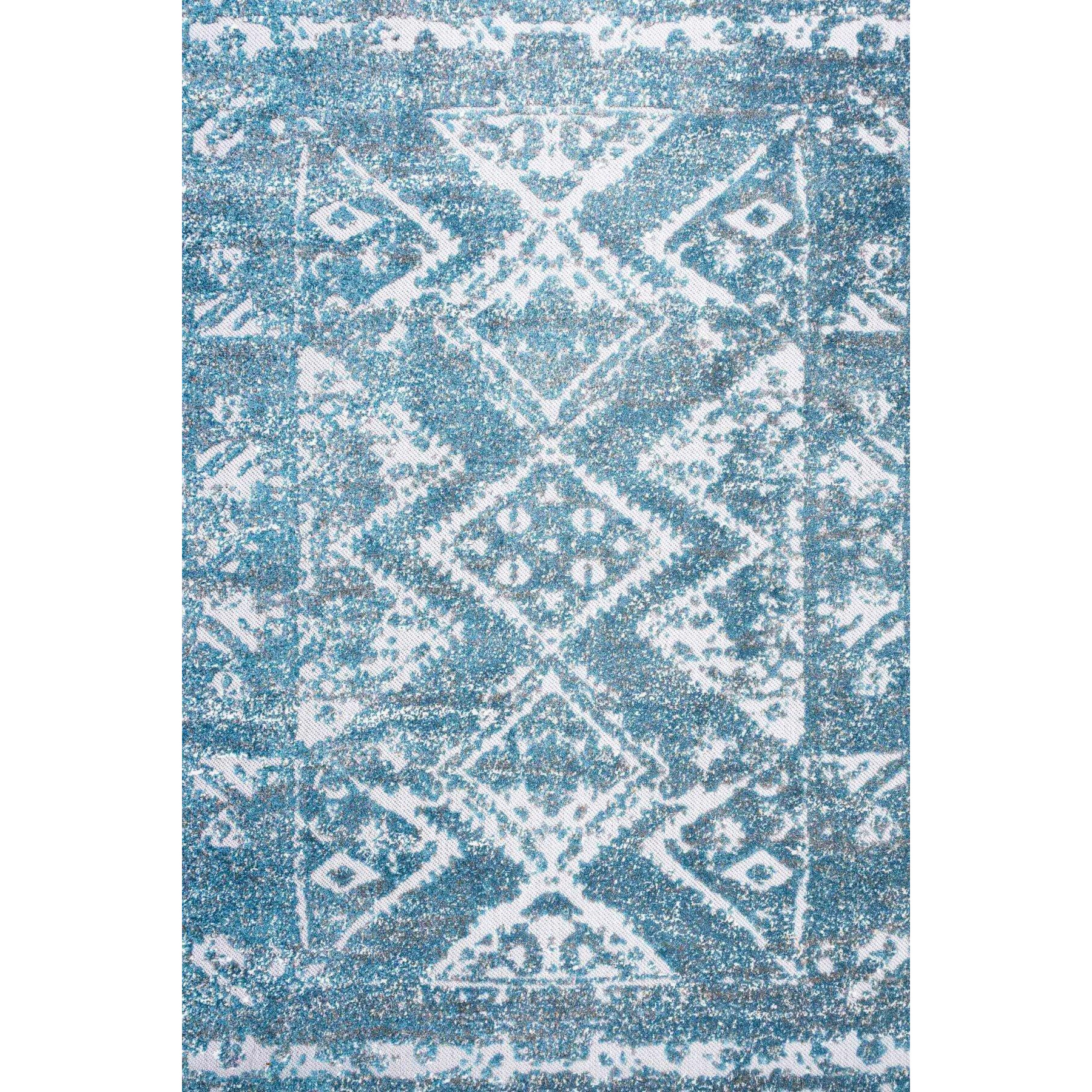 Distressed Blue Outdoor, Garden and Patio Area Rug - image 1