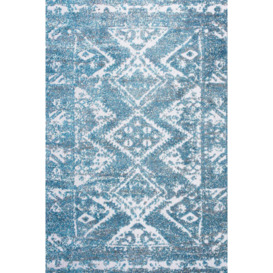Distressed Blue Outdoor, Garden and Patio Area Rug - thumbnail 1